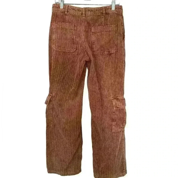 BDG Y2k Corduroy Cargo Pants Acid-Washed NWOT Size 4 Color Burnt Orange - Picture 6 of 9